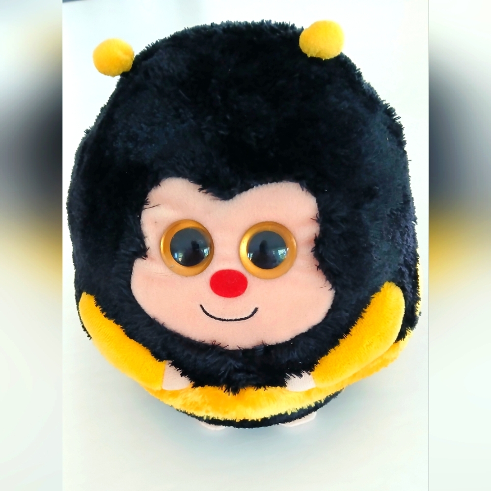 Ty Beanie Ballz "Zips" Bumble Bee Plush Medium approx 10" Retired Pre-Loved